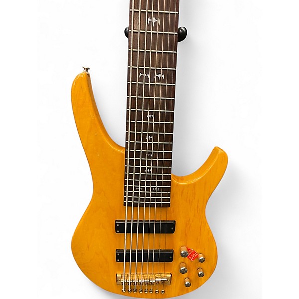 Used Galveston 8 string Natural Electric Bass Guitar