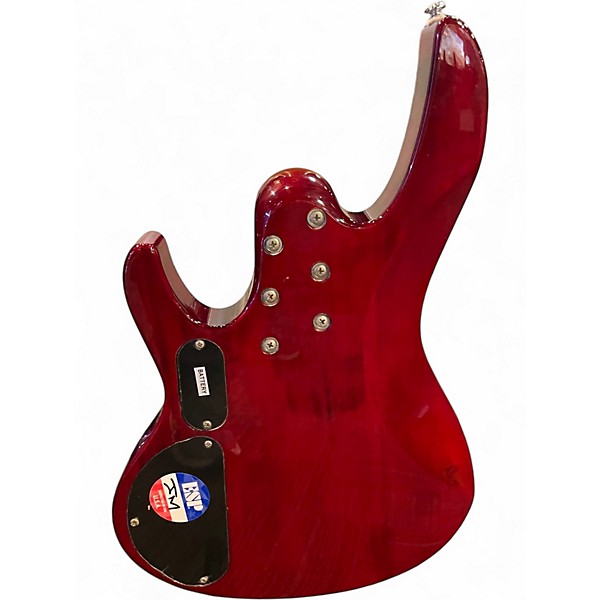 Used 2011 ESP LTD B50 Trans Red Electric Bass Guitar