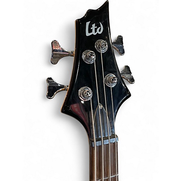 Used 2011 ESP LTD B50 Trans Red Electric Bass Guitar
