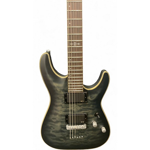 Used Schecter C-1 Platinum Satin Black Solid Body Electric Guitar