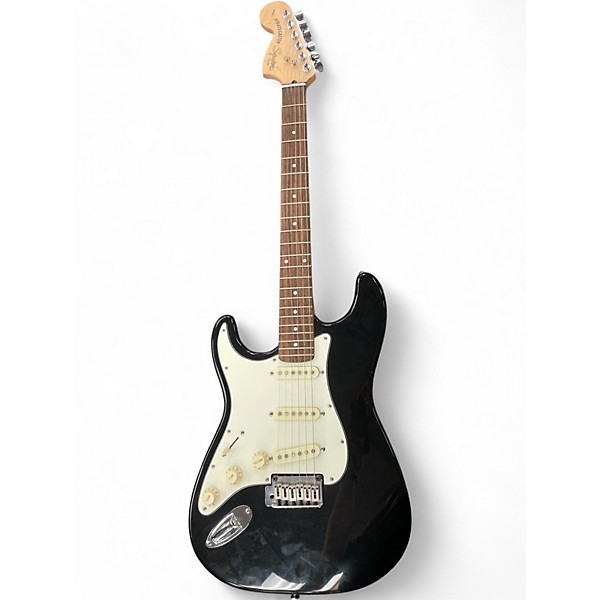 Used Squier Standard Stratocaster Left Handed BLACK Electric Guitar