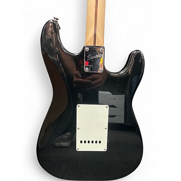 Used Squier Standard Stratocaster Left Handed BLACK Electric Guitar