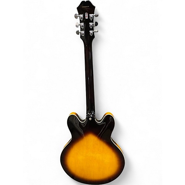 Used Epiphone DOT DELUXE Vintage Sunburst Hollow Body Electric Guitar