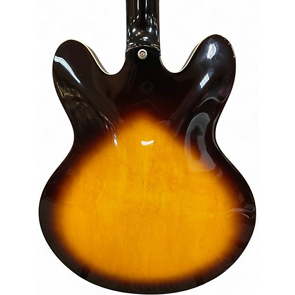 Used Epiphone DOT DELUXE Vintage Sunburst Hollow Body Electric Guitar