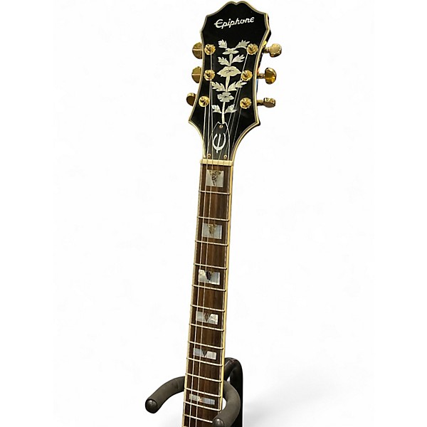 Used 2021 Epiphone Sheraton II Pro Black and Gold Hollow Body Electric Guitar