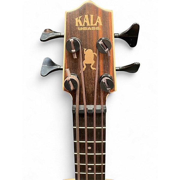 Used Kala UBASS-EBY-FS STRIPED EBONY Natural Ukulele