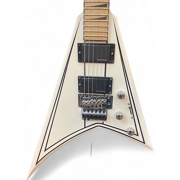 Used Jackson X Series Rhoads RRX24M Snow White with Black Pinstripes Solid Body Electric Guitar