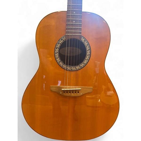 Used Ovation standard balladeer 1111 Natural Acoustic Electric Guitar