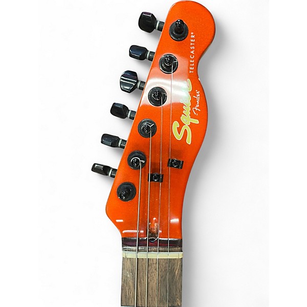 Used Squier AFFINITY TELECASTER HH Orange Solid Body Electric Guitar