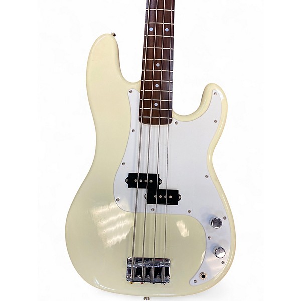 Used Squier Affinity Precision Bass Olympic White Electric Bass Guitar