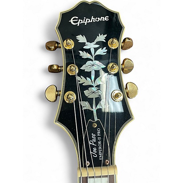 Used Epiphone Joe Pass Emperor II Pro 2 Tone Sunburst Hollow Body Electric Guitar
