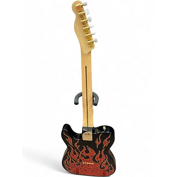Used 2018 Fender Artist Series James Burton Telecaster RED PAISLEY FLAMES Solid Body Electric Guitar
