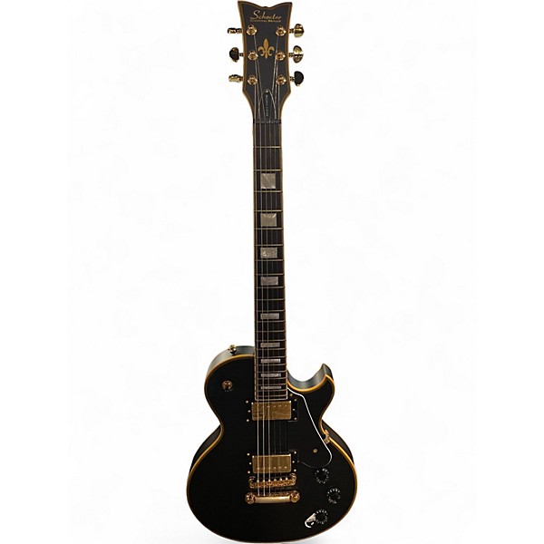 Used Schecter Guitar Research Solo-II Custom Black Satin Solid Body Electric Guitar