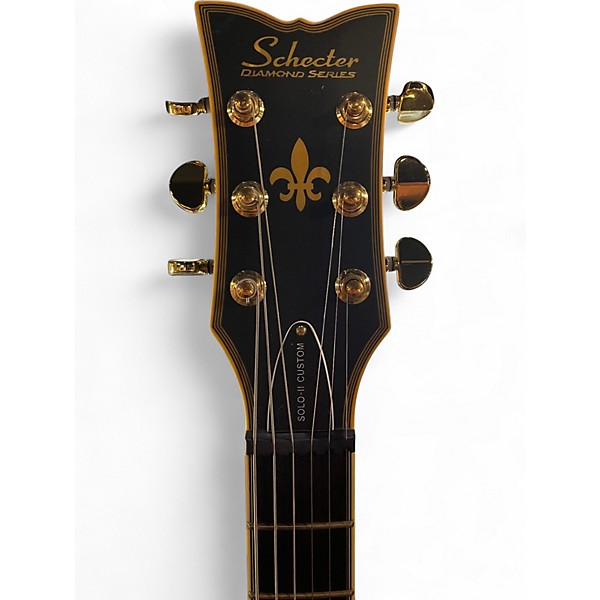 Used Schecter Guitar Research Solo-II Custom Black Satin Solid Body Electric Guitar
