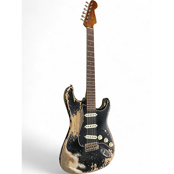 Used 2022 Fender CUSTOM SHOP LTD POBLANO RELIC STRAT BLACK Solid Body Electric Guitar