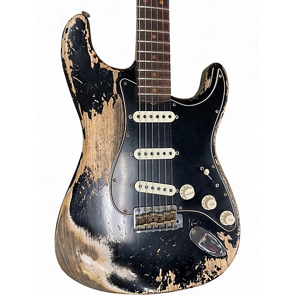 Used 2022 Fender CUSTOM SHOP LTD POBLANO RELIC STRAT BLACK Solid Body Electric Guitar