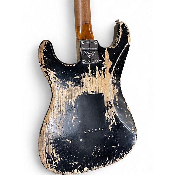 Used 2022 Fender CUSTOM SHOP LTD POBLANO RELIC STRAT BLACK Solid Body Electric Guitar