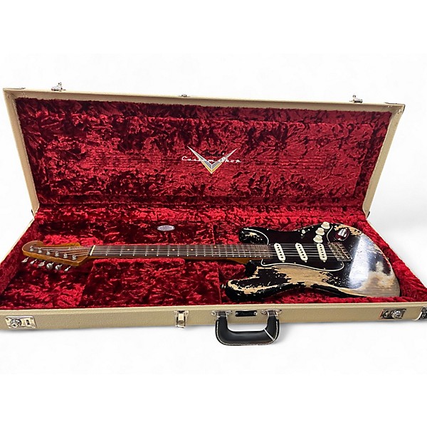 Used 2022 Fender CUSTOM SHOP LTD POBLANO RELIC STRAT BLACK Solid Body Electric Guitar
