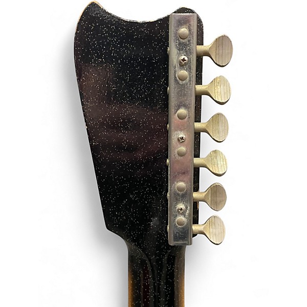 Vintage 1960s Silvertone MODEL 1448 AMP IN CASE Black and White Solid Body Electric Guitar