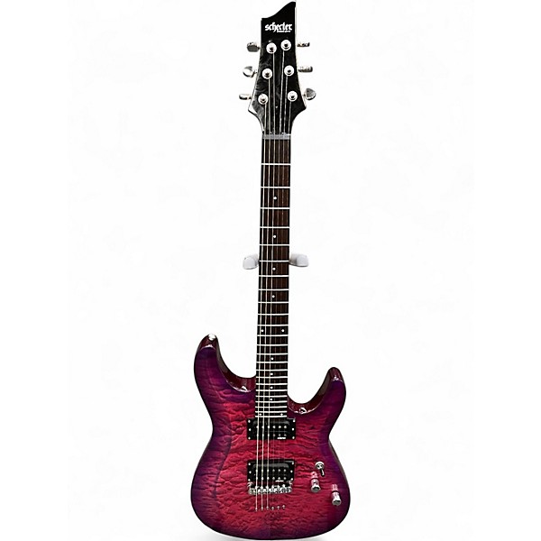 Used Schecter Guitar Research C6 Plus Electric Magenta Solid Body Electric Guitar