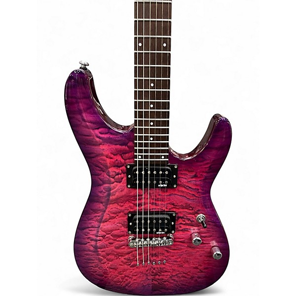 Used Schecter Guitar Research C6 Plus Electric Magenta Solid Body Electric Guitar