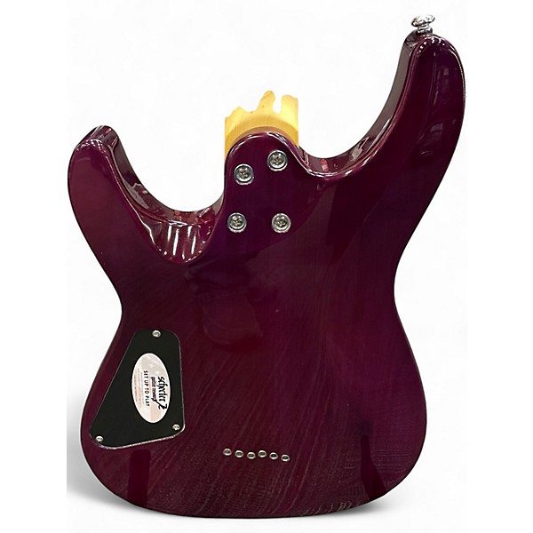 Used Schecter Guitar Research C6 Plus Electric Magenta Solid Body Electric Guitar