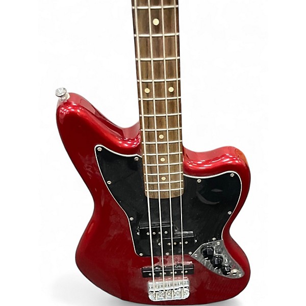 Used Squier Vintage Modified Jaguar Bass Candy Apple Red Electric Bass Guitar