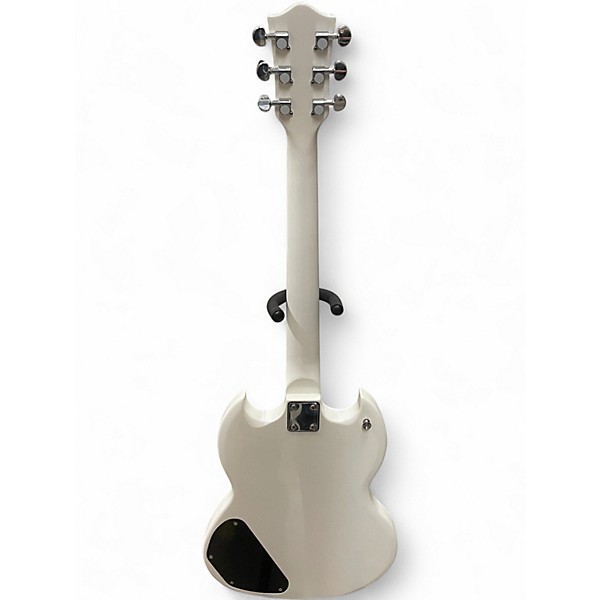 Used Leo Jaymz DOUBLE CUT STANDARD White Solid Body Electric Guitar