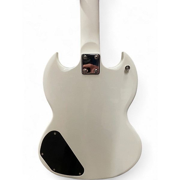 Used Leo Jaymz DOUBLE CUT STANDARD White Solid Body Electric Guitar