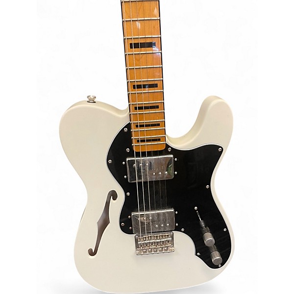 Used Squier Classic Vibe 70s Thinline Telecaster Alpine White Hollow Body Electric Guitar