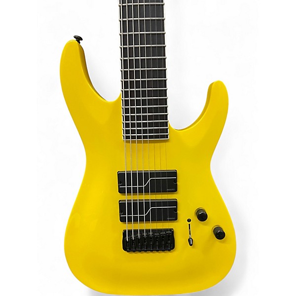 Used ESP LTD Stephen Carpenter SC-608 Yellow Baritone Guitars