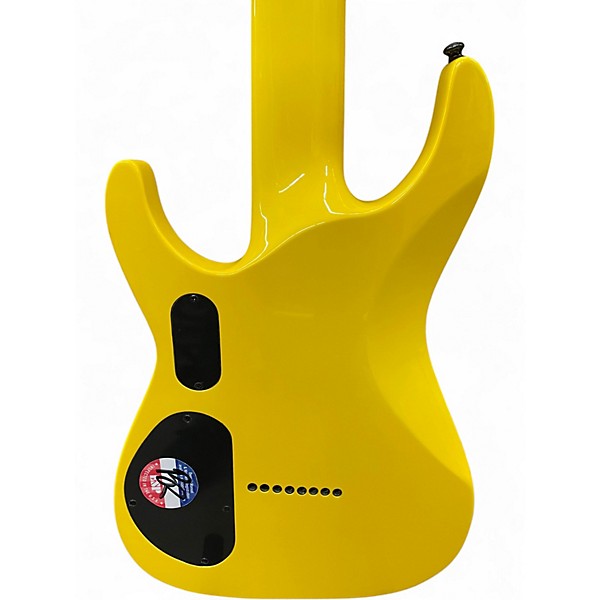 Used ESP LTD Stephen Carpenter SC-608 Yellow Baritone Guitars