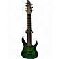 Used Schecter Guitar Research KM-7 MK-III GREEN AND BLACK Solid Body Electric Guitar thumbnail