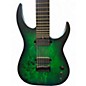 Used Schecter Guitar Research KM-7 MK-III GREEN AND BLACK Solid Body Electric Guitar