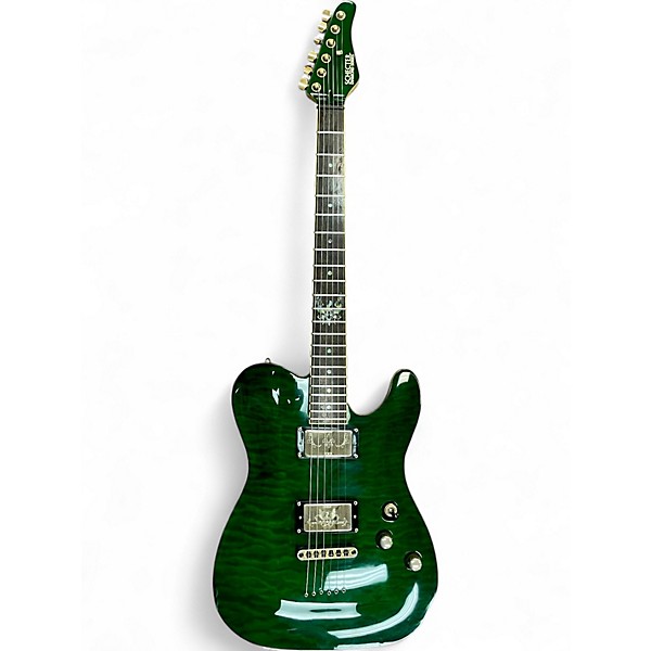 Used Schecter Guitar Research 30TH ANNIVERSARY PT Emerald Green Solid Body Electric Guitar