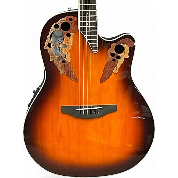 Used Ovation CE48 Sunburst Acoustic Electric Guitar