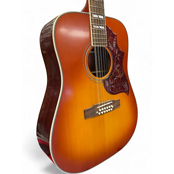 Used Epiphone Hummingbird 12 Honey Burst 12 String Acoustic Electric Guitar