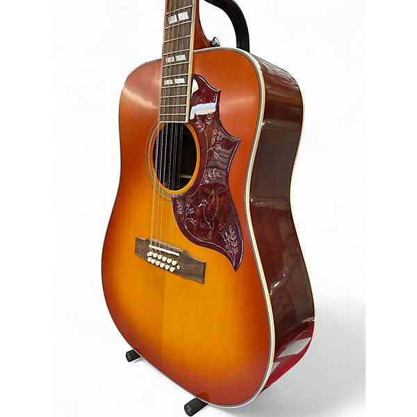 Used Epiphone Hummingbird 12 Honey Burst 12 String Acoustic Electric Guitar