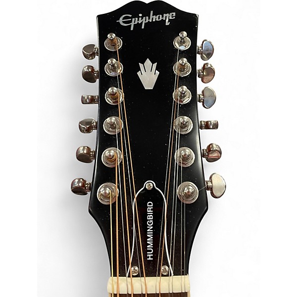 Used Epiphone Hummingbird 12 Honey Burst 12 String Acoustic Electric Guitar
