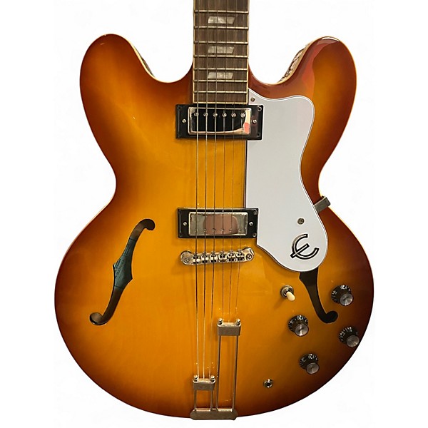Used Epiphone Riviera Frequensator Royal Tan Hollow Body Electric Guitar
