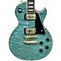Used Epiphone Les Paul Custom Quilt Ocean Blue Solid Body Electric Guitar