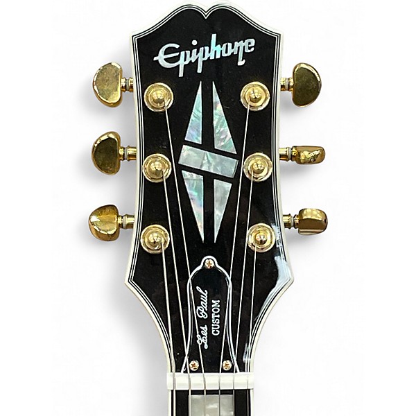 Used Epiphone Les Paul Custom Quilt Ocean Blue Solid Body Electric Guitar