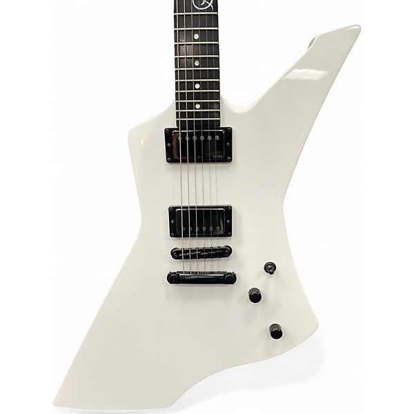 Used ESP LTD James Hetfield Snakebyte Snow White Solid Body Electric Guitar