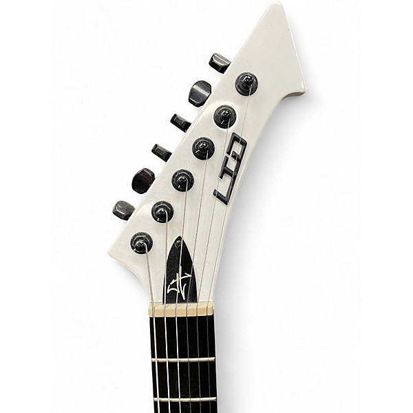 Used ESP LTD James Hetfield Snakebyte Snow White Solid Body Electric Guitar