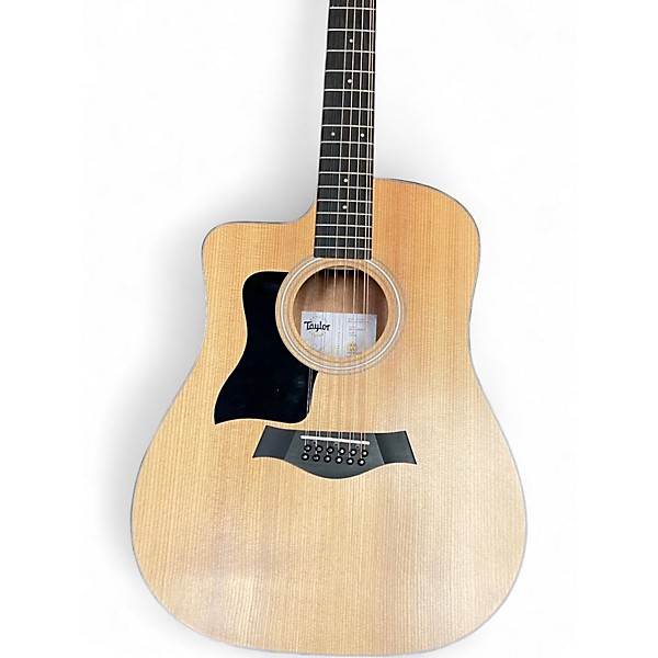 Used Taylor 150ce Left Handed Dreadnought 12-String Natural 12 String Acoustic Electric Guitar