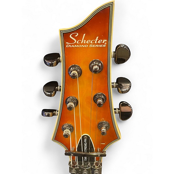 Used Schecter Guitar Research Omen Extreme 6 Floyd Rose Sunburst Solid Body Electric Guitar