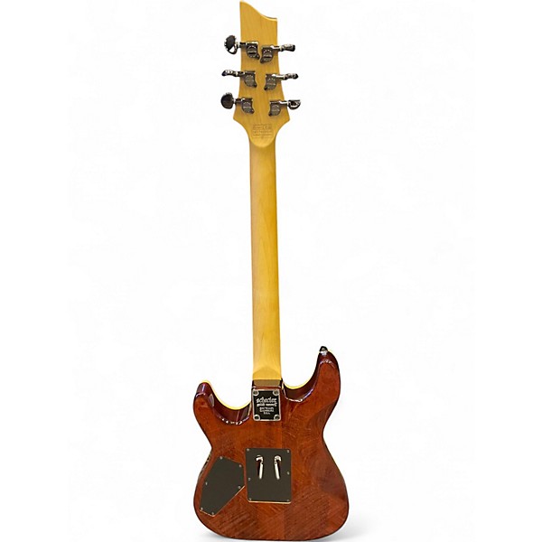 Used Schecter Guitar Research Omen Extreme 6 Floyd Rose Sunburst Solid Body Electric Guitar