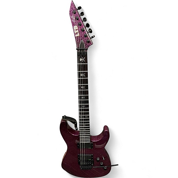 Used ESP LTD KH602 Kirk Hammett Purple Sparkle purple sparkle Solid Body Electric Guitar