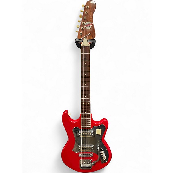 Used Teisco BRADFORD Satin Red Solid Body Electric Guitar