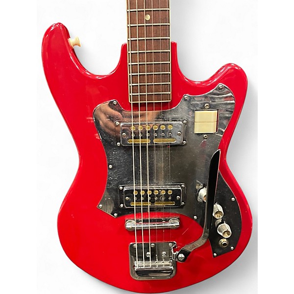 Used Teisco BRADFORD Satin Red Solid Body Electric Guitar